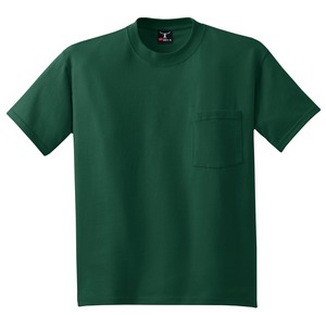 Hanes Beefy-T 100% Cotton Pocket T-Shirt.