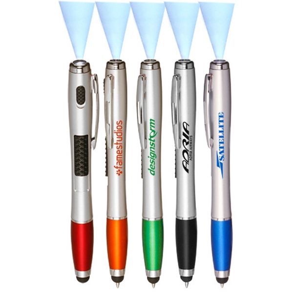 3 in 1 Stylus Pen includes LED Flashlight